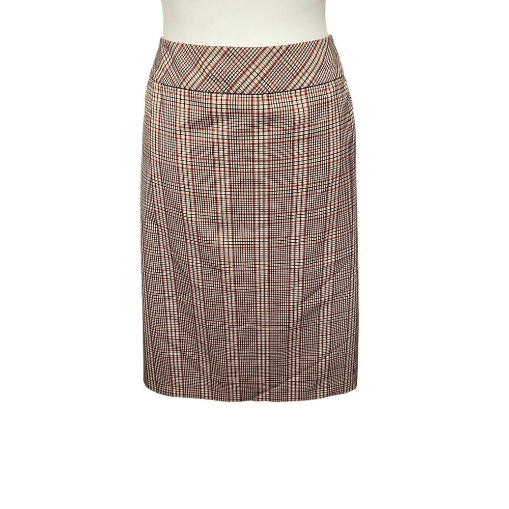 Jones Wear Plaid Pencil Skirt Stretch Classic‎ Office Wear Academia Plus Size 16